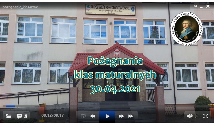 Pożegnanie klas maturalnych 30.04.2021