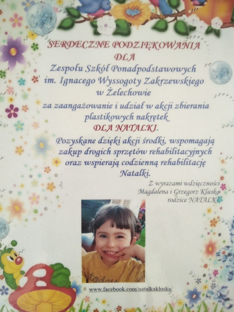 Podsumowanie akcji charytatywnej dla Natalki